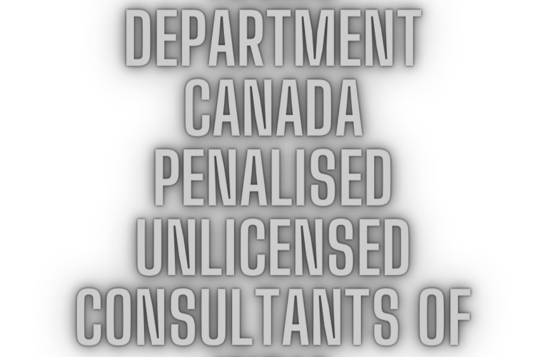 ICCRC Department Canada Penalised Unlicensed Consultants Of India. 
