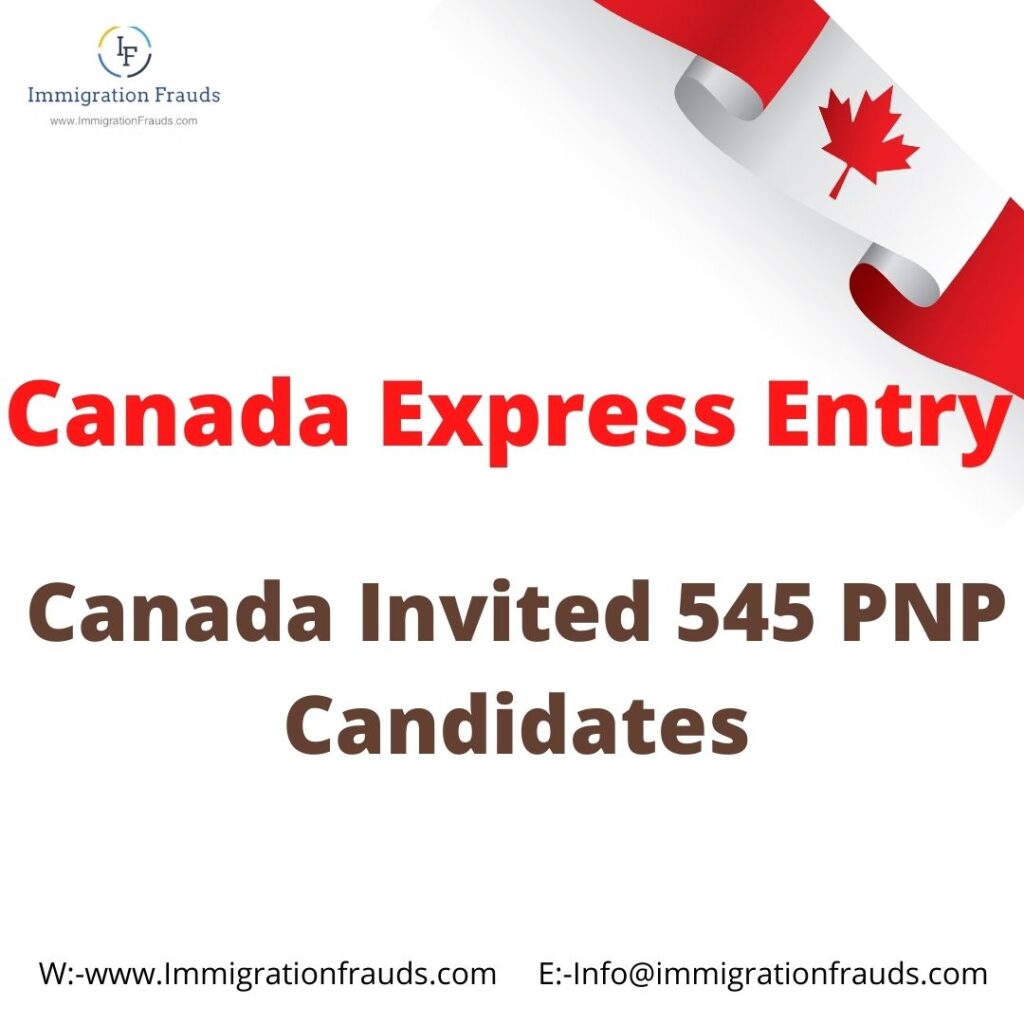 Canada Invited 545 Candidates