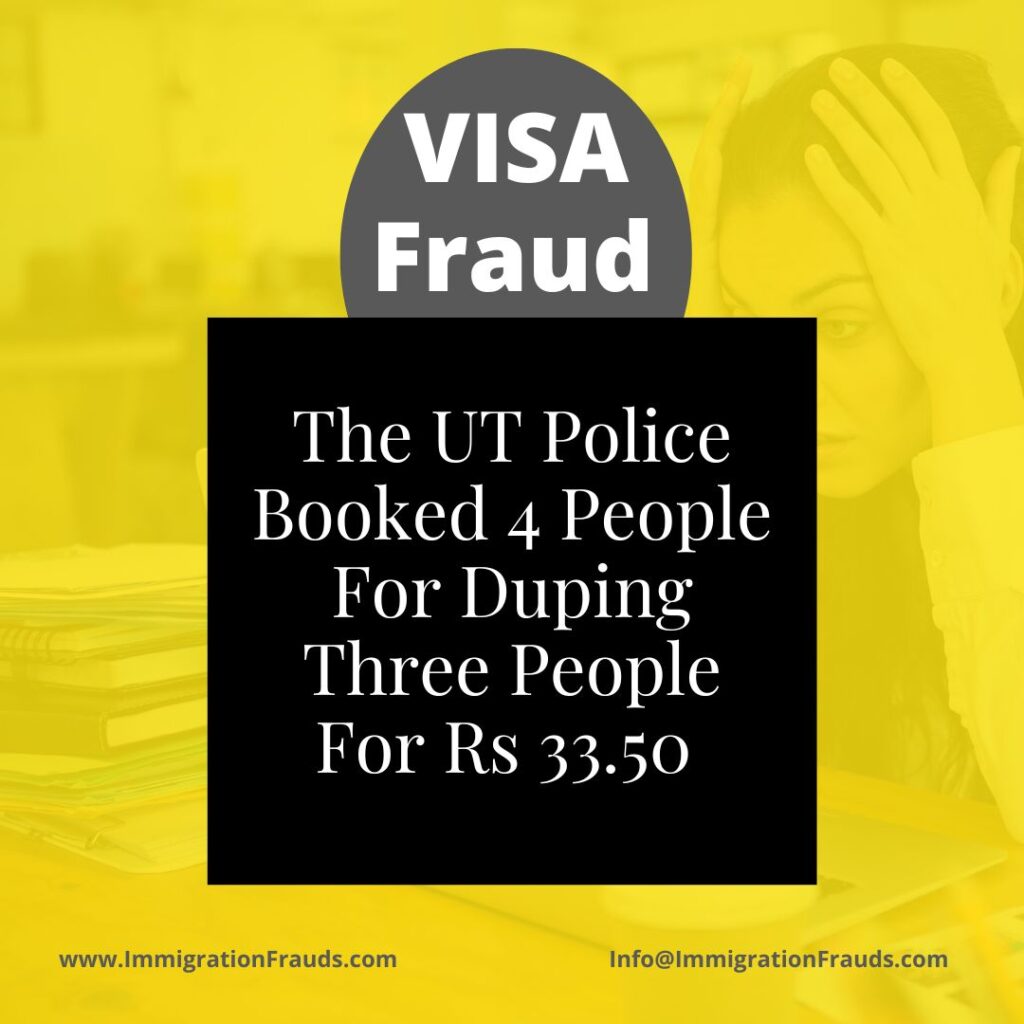 The UT Police Booked 4 People For Duping Three People For Rs 33.50