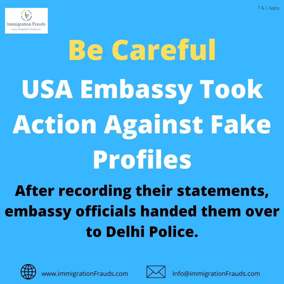 USA Embassy Took Action Against Fake Profiles