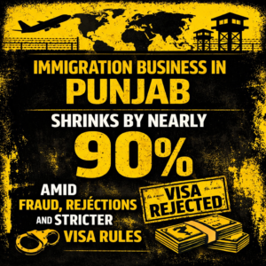 Immigration Business in Punjab Shrinks by Nearly 90% Amid Fraud, Rejections and Stricter Visa Rules