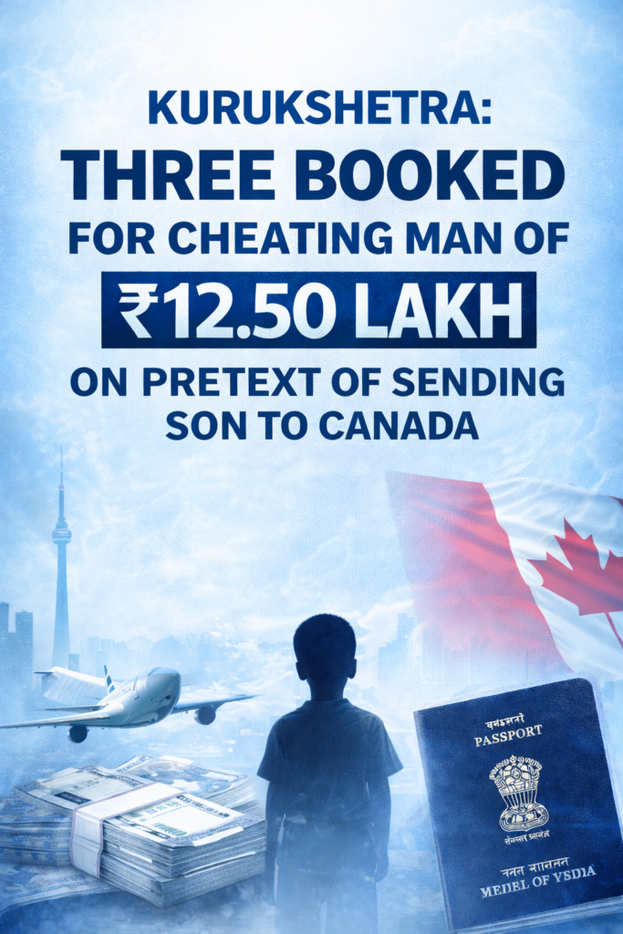 Kurukshetra: Three Booked for Cheating Man of ₹12.50 Lakh on Pretext of Sending Son to Canada