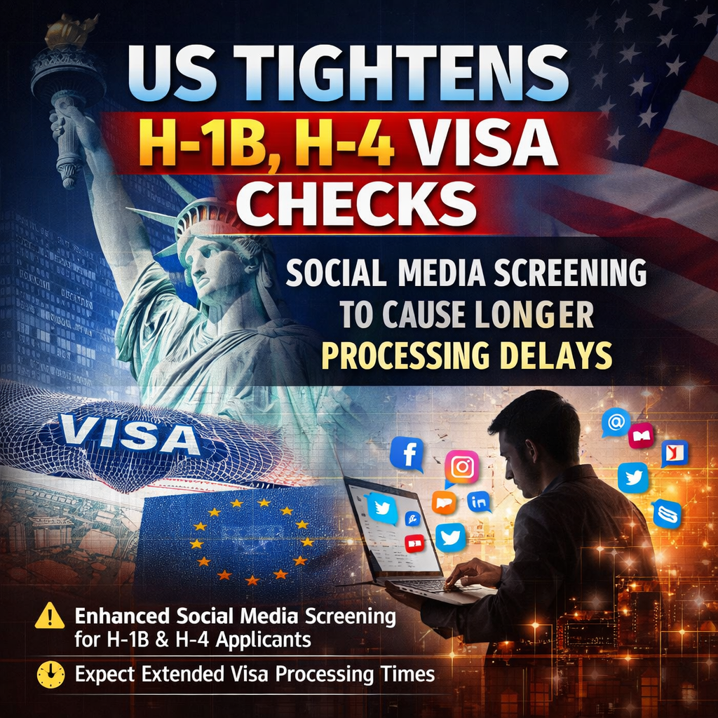 US Tightens H-1B, H-4 Visa Checks; Social Media Screening to Cause Longer Processing Delays