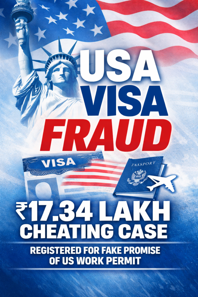 USA Visa Fraud, ₹17.34 Lakh Cheating Case Registered for Fake Promise of US Work Permit