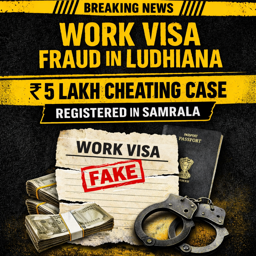 Work Visa Fraud In Ludhiana, ₹5 Lakh Cheating Case Registered in Samrala Over False New Zealand Work Visa Promise