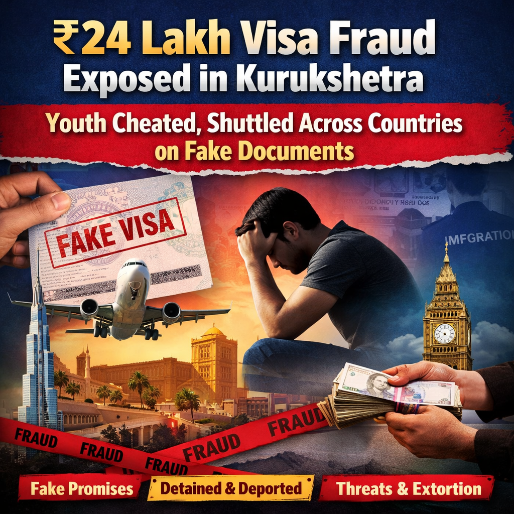 ₹24 Lakh Visa Fraud Exposed in Kurukshetra: Youth Cheated, Shuttled Across Countries on Fake Documents