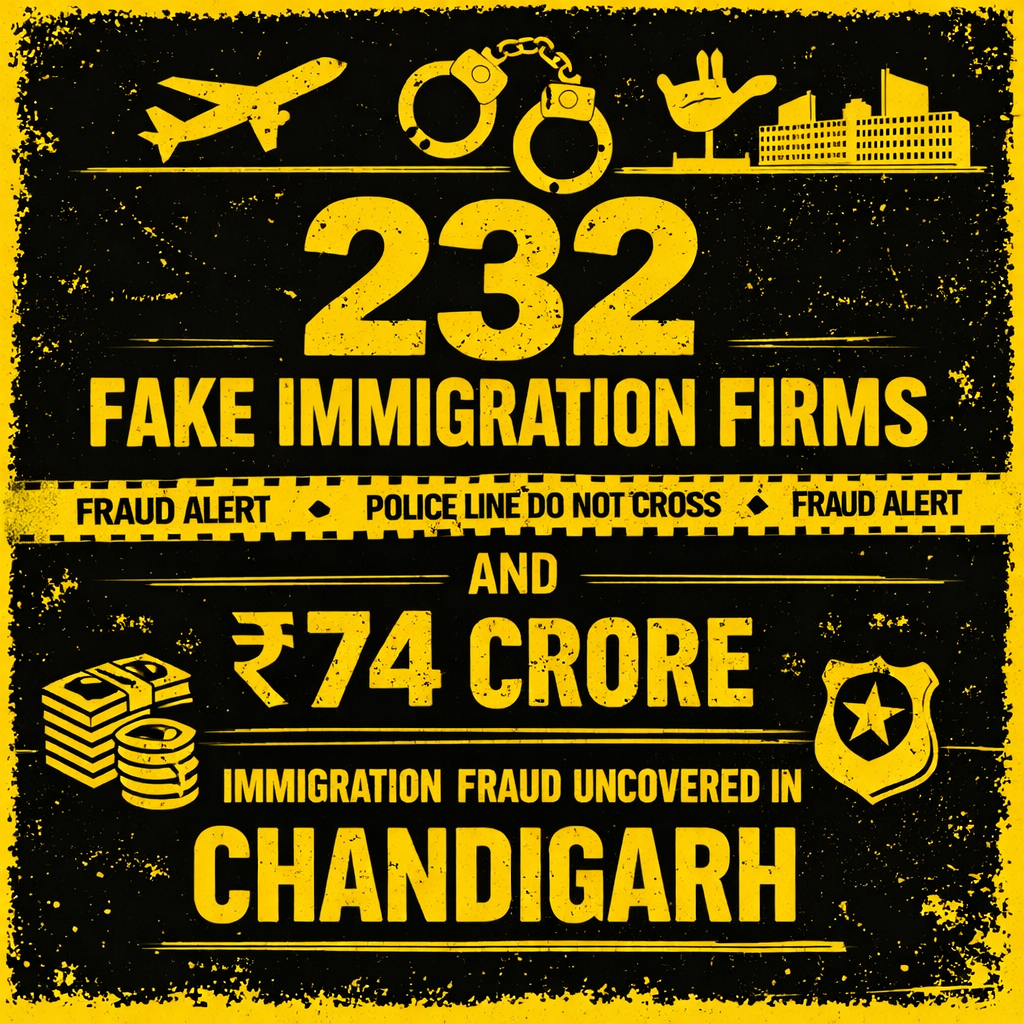 232 Fake Immigration Firms And ₹74 Crore Immigration Fraud Uncovered in Chandigarh