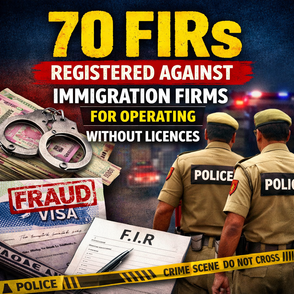 70 FIRs Registered Against Immigration Firms For Operating Without Licences