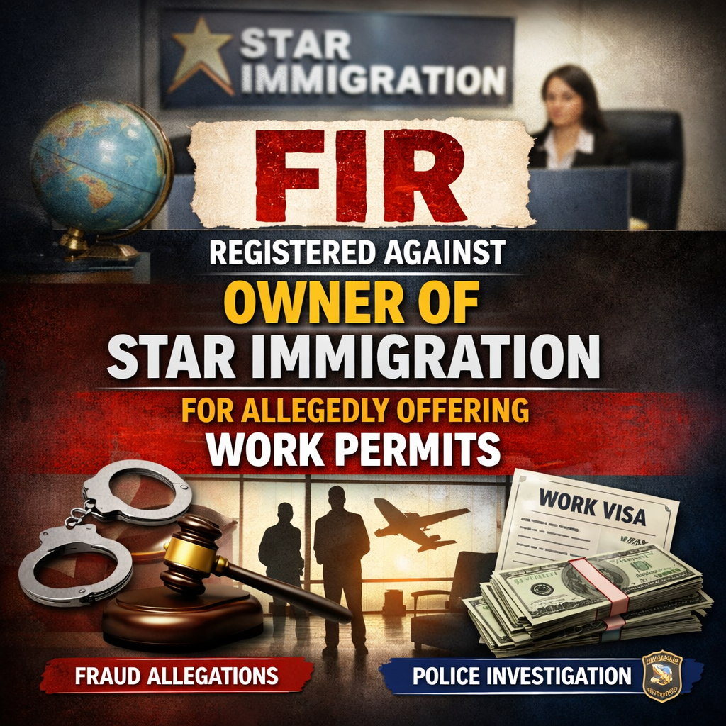 Ludhiana, FIR Registered Against Owner Of Star Immigration For Allegedly Offering Work Permits