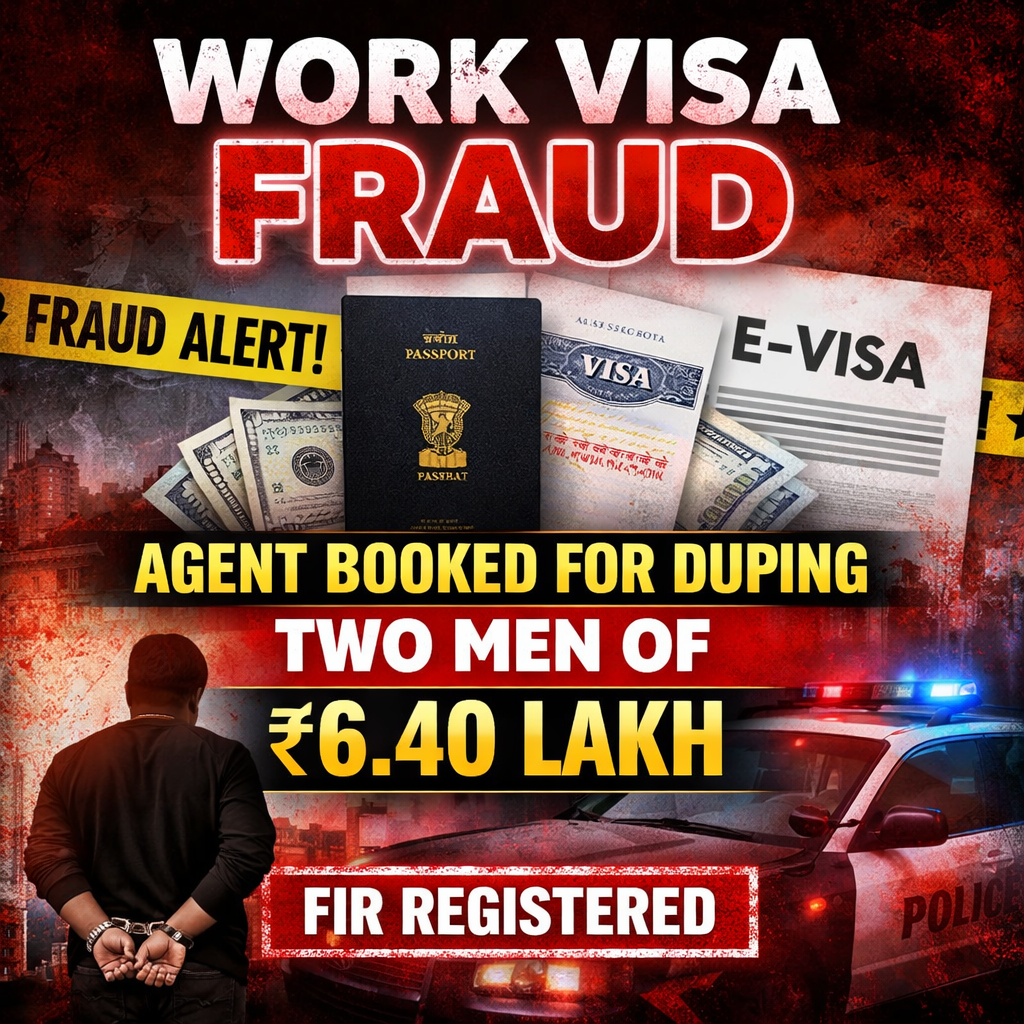 Work Visa Fraud, Agent Booked for Duping Two Men of ₹6.40 Lakh, FIR Registered