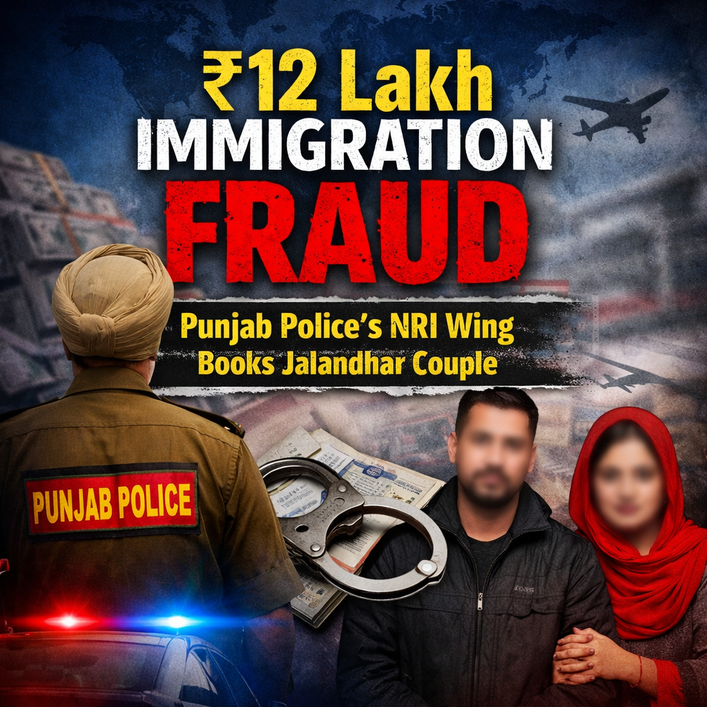 ₹12 Lakh Immigration Fraud: Punjab Police’s NRI Wing Books Jalandhar Couple
