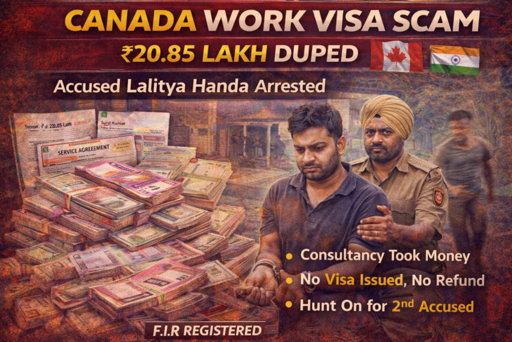 Panchkula News: ₹20.85 lakh Canada work visa scam, accused arrested