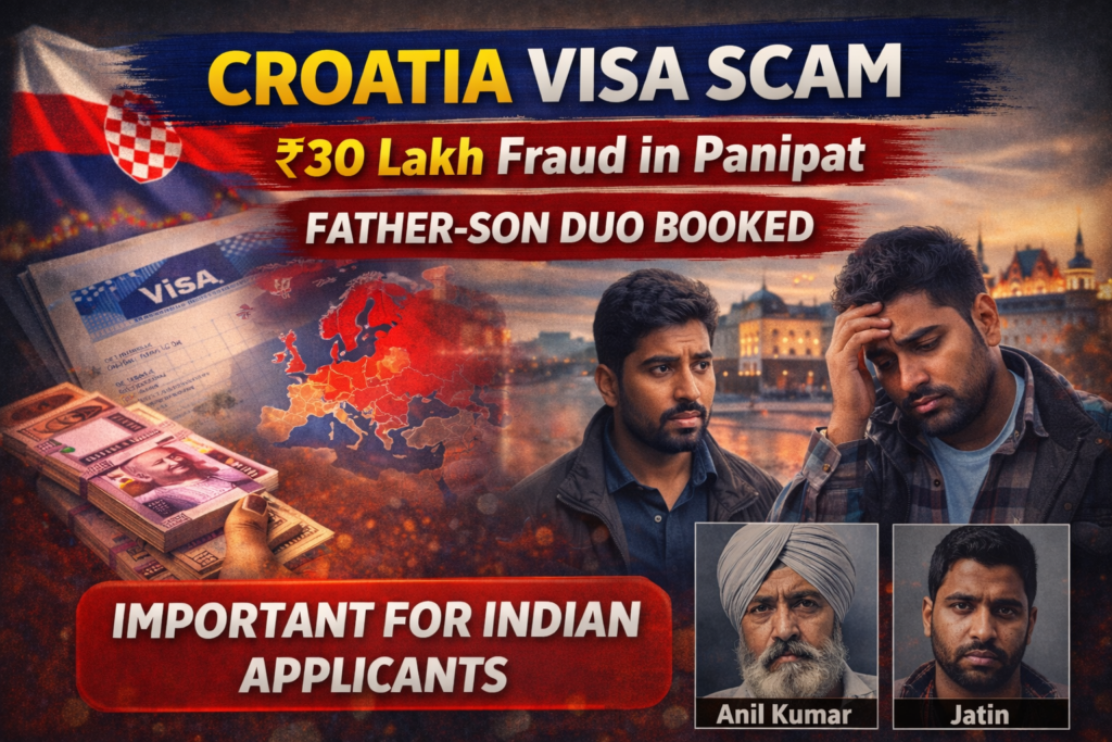 Croatia Visa Scam: ₹30 Lakh Immigration Fraud in Panipat, Father-Son Duo Booked