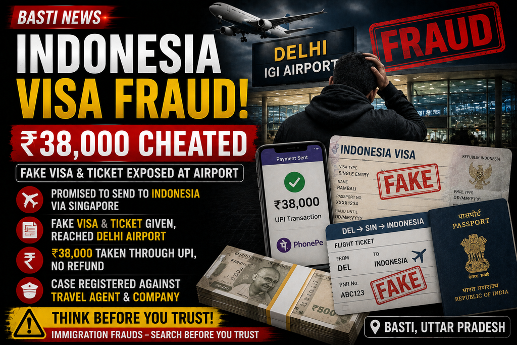 Basti Indonesia Visa Fraud: ₹38,000 Allegedly Lost to Fake Visa and Flight Ticket