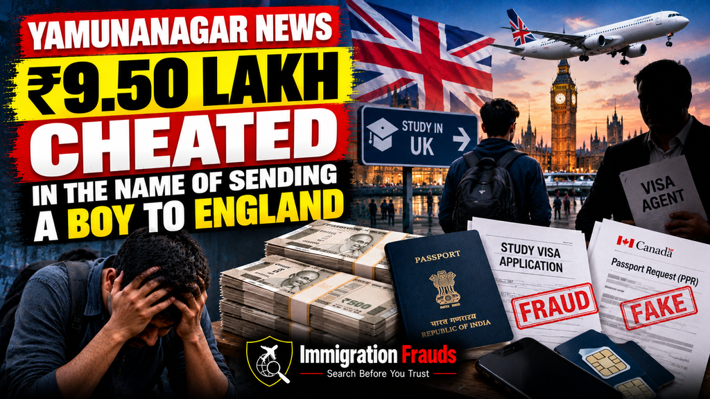 Yamunanagar England Study Visa Fraud: Man Alleges ₹9.5 Lakh Cheating